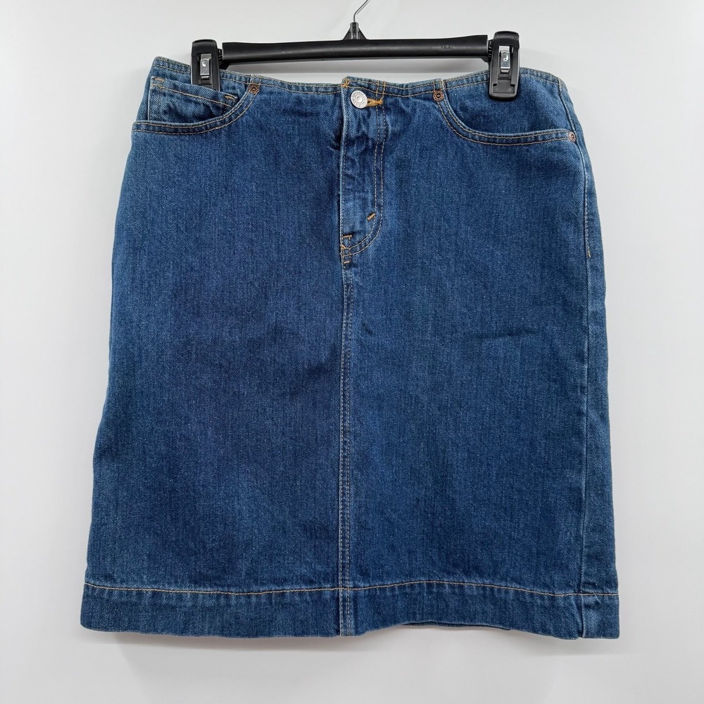 Vintage 90s Levi's Denim Mini Skirt Size 5 - Made in USA - Grunge Skater - Dark